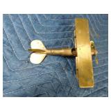 Brass airplane made out of a bullet