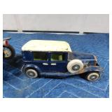 2 Vintage Friction Tin cars