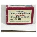 1894-1994 Genuine Heddon Centennial Edition Dowagiac Wood River Runt Fishing Lure in Box