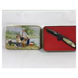 Coleman Knife “Gone Fishing” in Tin Holding Case