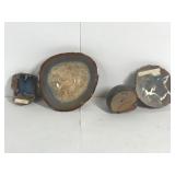 Lot of polished rocks with agates