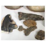 Slab cut rocks with agates