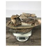 Slab cut rocks with agates