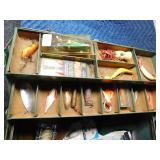 Metal tackle box of tackle