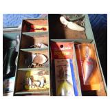 Metal tackle box of tackle