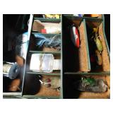 Metal tackle box of tackle