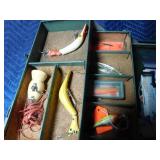 Metal tackle box of tackle