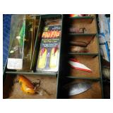 Metal tackle box of tackle