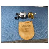 2 Vintage fishing reels with reel pouch