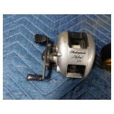 2 Vintage fishing reels with reel pouch