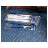 8lbs #6 lead shot, 2 gun locks, and clay pigeon thrower