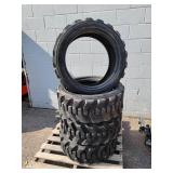 (Set of 4) LSW 265-521 Skid loader Tires (Same as 10-16.5) - Low Profile Recaps - NO SHIPPING