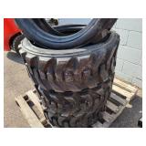 (Set of 4) LSW 265-521 Skid loader Tires (Same as 10-16.5) - Low Profile Recaps - NO SHIPPING