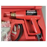 Master ProHeat Model No. PH-1200 Variable Temperature Heat Gun with Case and Assorted Tips - Tested and Works