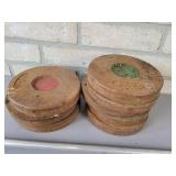 Sportcraft Shuffleboard Set with (4) Poles and (8) Discs - NO SHIPPING