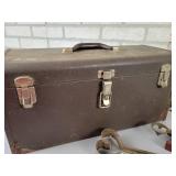 Vintage Steel Kennedy Toolbox and Antique Tools - NO SHIPPING