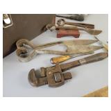 Vintage Steel Kennedy Toolbox and Antique Tools - NO SHIPPING