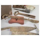 Vintage Steel Kennedy Toolbox and Antique Tools - NO SHIPPING