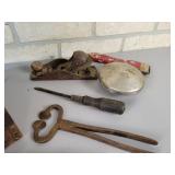 Vintage Steel Kennedy Toolbox and Antique Tools - NO SHIPPING