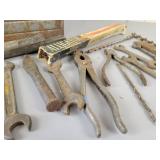 Vintage Steel CRAFTSMAN Toolbox and Antique Tools - NO SHIPPING