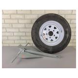 Boat Trailer Spare Tire 5-Bolt 5.30-12 and Boat Anchor - NO SHIPPING