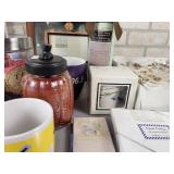Large Lot of Mugs, frames and Décor - Most appear New - NO SHIPPING