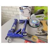 Lot of Assorted Hand Tools, Hickory Hatchet Handle, Stapler and More - NO SHIPPING