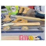 Lot of Assorted Hand Tools, Hickory Hatchet Handle, Stapler and More - NO SHIPPING