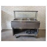 Seco-Matic 3-Pan Hot Food Serving Counter - Model No. DME-3PTS, 220V 1ph - Good Working Condition - NO SHIPPING