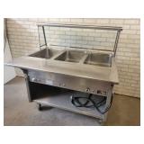 Seco-Matic 3-Pan Hot Food Serving Counter - Model No. DME-3PTS, 220V 1ph - Good Working Condition - NO SHIPPING