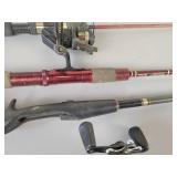 Daiwa BW2L Baitcast Rod & Reel, (2) Quantum Spincast Rods & Reels and Daiwa Rod - NO SHIPPING