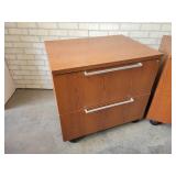 (2) Wood Lateral Rolling File Cabinets with Soft Close Drawers - Approx. 30" x 22" x 29" Tall Each - NO SHIPPING