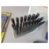 New 28-Piece Transfer Punch Set, Needle File Set, IRWIN Drill Bit Set and 12-Piece Hollow Punch Set