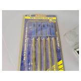 New 28-Piece Transfer Punch Set, Needle File Set, IRWIN Drill Bit Set and 12-Piece Hollow Punch Set