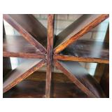 Beautiful Wood Wine Cabinet with Carved Claw Feet - Approx. 32" x 17" x 56" Tall - NO SHIPPING