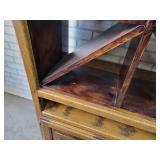 Beautiful Wood Wine Cabinet with Carved Claw Feet - Approx. 32" x 17" x 56" Tall - NO SHIPPING