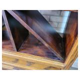 Beautiful Wood Wine Cabinet with Carved Claw Feet - Approx. 32" x 17" x 56" Tall - NO SHIPPING