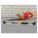 Stanley FatMax 24" Aluminum Level and 16" Black & Decker electric Hedge Trimmer (Works) - NO SHIPPING
