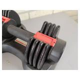 Pair of Adjustable Dumbbells - From 5# to 25# Each - Cast Iron Weights - NO SHIPPING