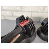 Pair of Adjustable Dumbbells - From 5# to 25# Each - Cast Iron Weights - NO SHIPPING