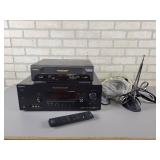 SONY STR-DG720 Audio Receiver, Cables and SAMTRON Model SV-C40 4-Head VCR