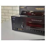 SONY STR-DG720 Audio Receiver, Cables and SAMTRON Model SV-C40 4-Head VCR