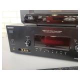 SONY STR-DG720 Audio Receiver, Cables and SAMTRON Model SV-C40 4-Head VCR