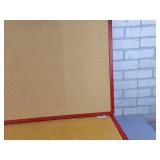 (5) Red Framed Bulletin Boards - Approx. 35" x 23" Each - NO SHIPPING