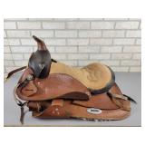 Leather 15" Horse Saddle - NO SHIPPING