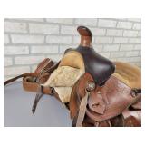 Leather 15" Horse Saddle - NO SHIPPING