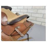 Leather 15" Horse Saddle - NO SHIPPING