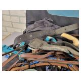Large Lot of Horse Harnesses, Bits, Saddle Pad and More - NO SHIPPING