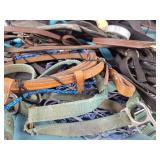 Large Lot of Horse Harnesses, Bits, Saddle Pad and More - NO SHIPPING
