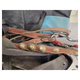 Large Lot of Horse Harnesses, Bits, Saddle Pad and More - NO SHIPPING